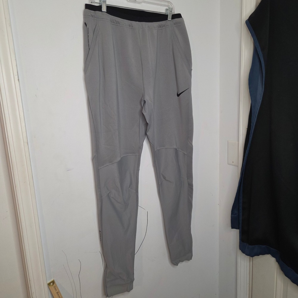 Nike Pro Dri-FIT Mens XL Tall Grey Training Jogger Pants Athletic Tapered Leg